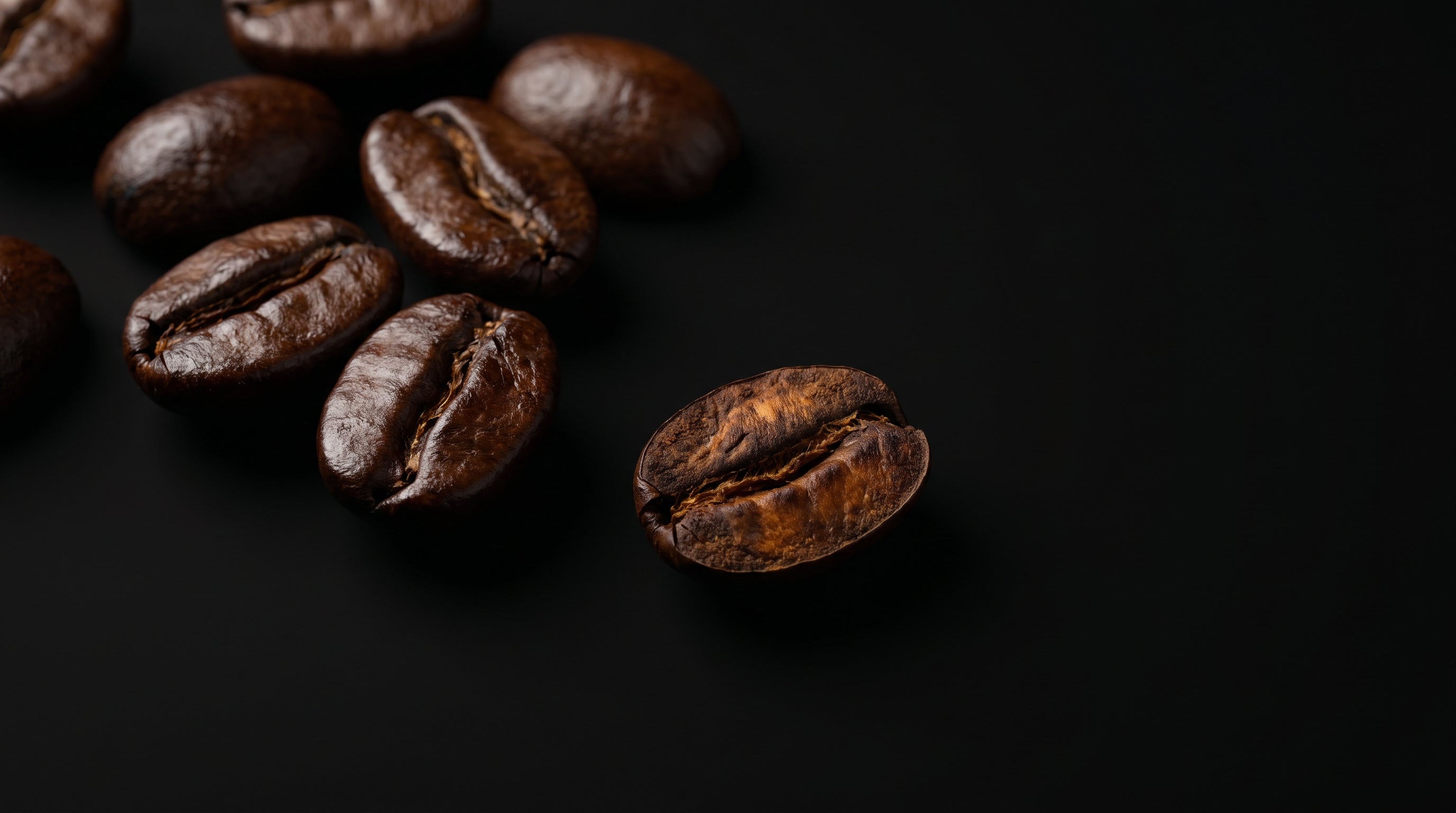 Grains de café grand cru torréfiés