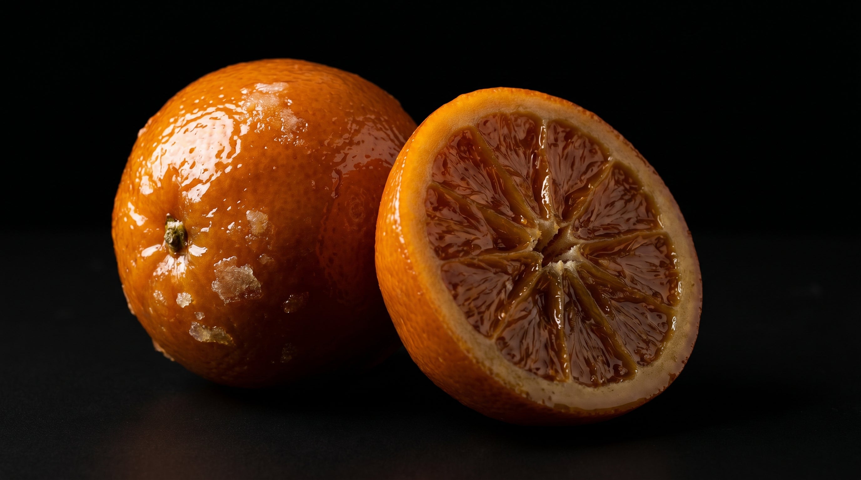 Oranges confites, écorce candie