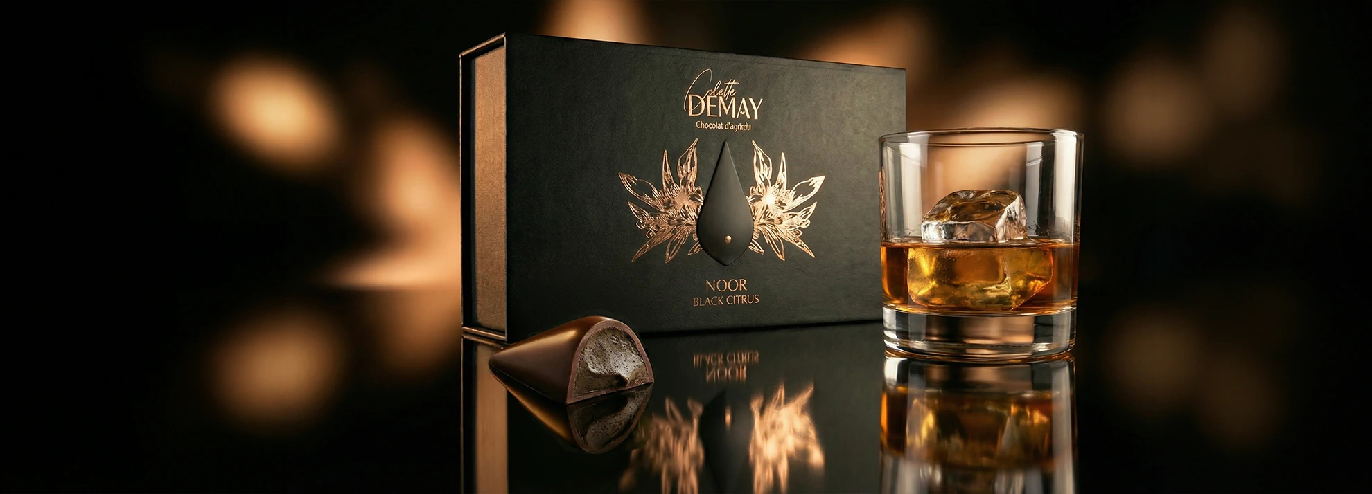Noor, chocolat d'apéritif au Citron Noir d'Iran — Maison Colette Demay